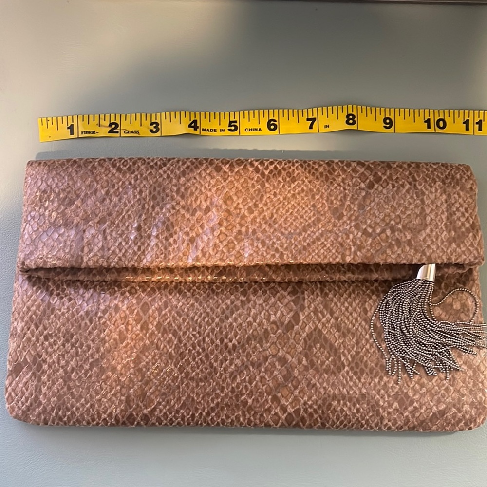 Banana Republic Faux Snakeskin Clutch